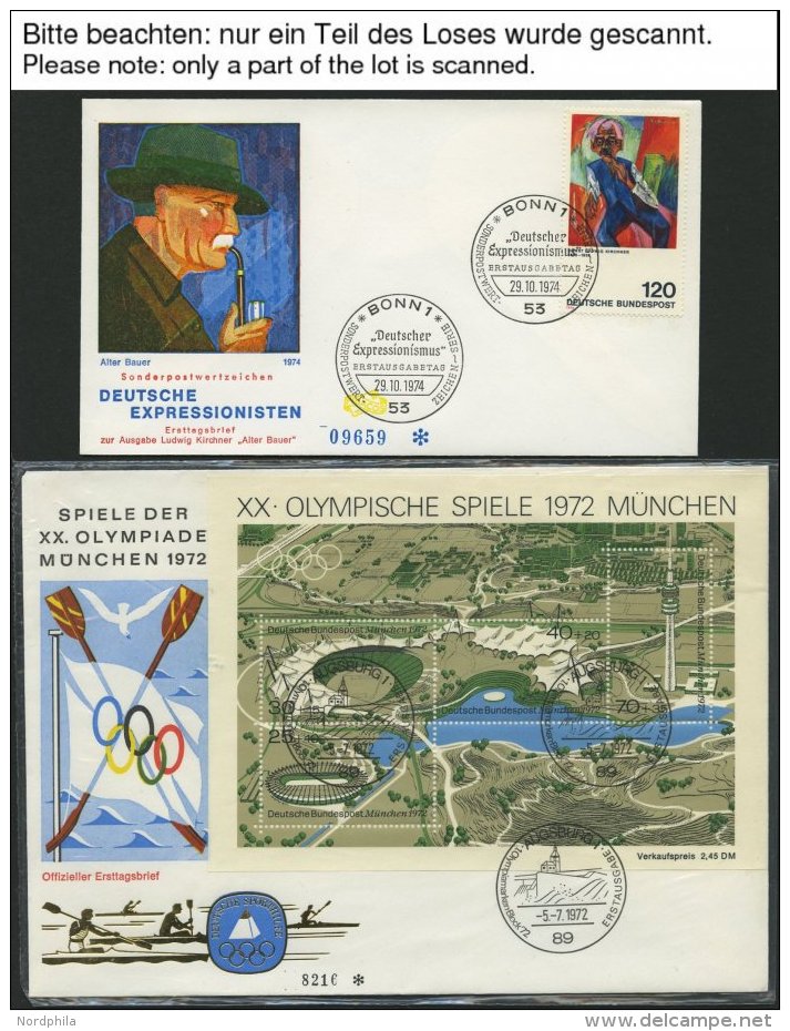 JAHRG&Auml;NGE 612-Bl. 13 BRIEF, 1970-76, 7 Jahrg&auml;nge Komplett Auf FDC`s, Pracht - Used Stamps