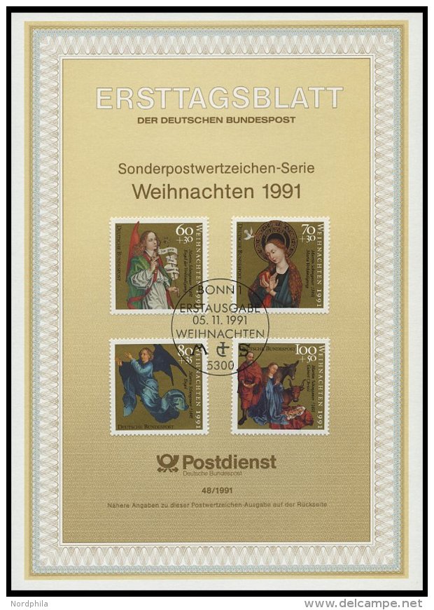 ERSTTAGSBL&Auml;TTER 1488-1581 BrfStk, 1991, Kompletter Jahrgang, ETB 1 - 48/91, Pracht - Sonstige & Ohne Zuordnung