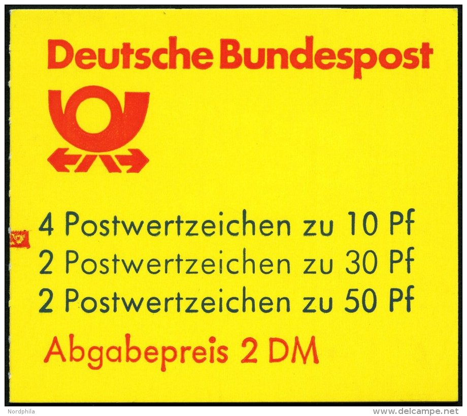 ZUSAMMENDRUCKE MH 22adK3 **, 1984, Markenheftchen Burgen Und Schl&ouml;sser, 2. Deckelseite: Oberkante Brief Und P Von P - Gebraucht