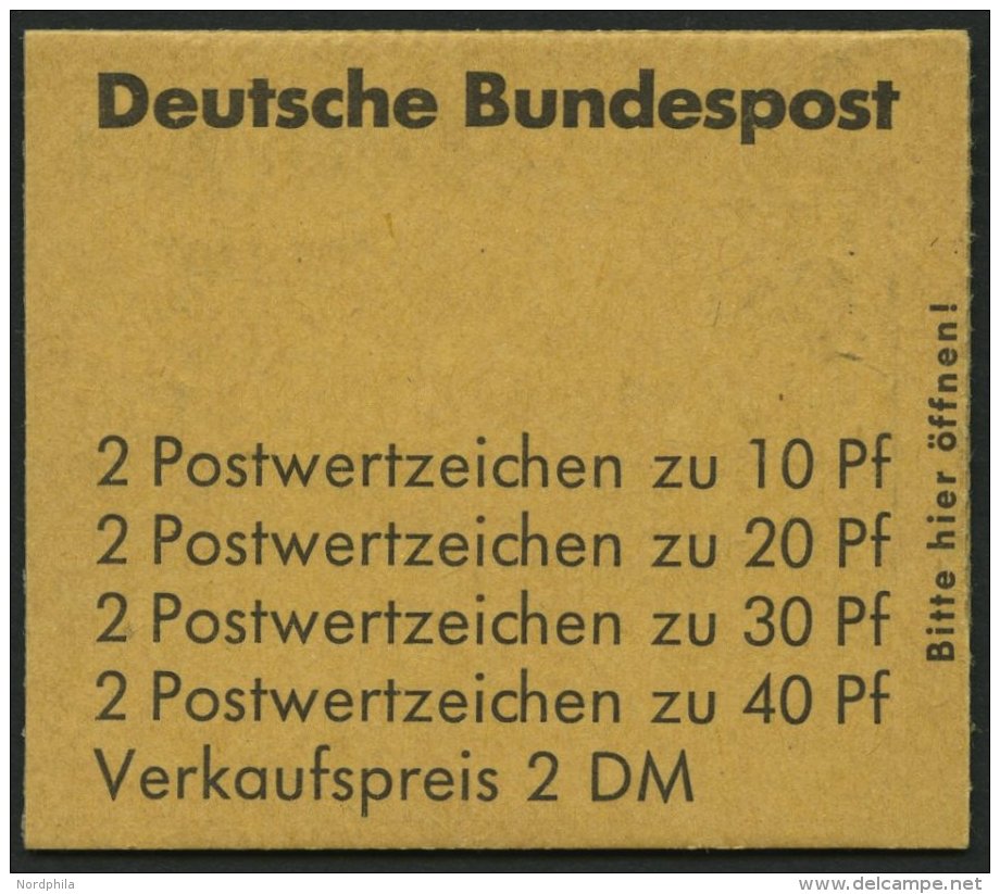 MARKENHEFTCHEN MH 18aRLV X **, 1972, Markenheftchen Unfallverh&uuml;tung, 4. Deckelseite: Sieger, Randleistenvariante X, - Other & Unclassified