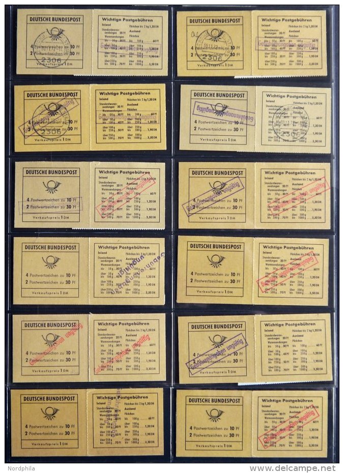 MARKENHEFTCHEN MH 16a **, 1972, 12 Markenheftchen Unfallverh&uuml;tung, Deckel C, Postgeb&uuml;hren Stand Vor 1.7.1972, - Sonstige & Ohne Zuordnung