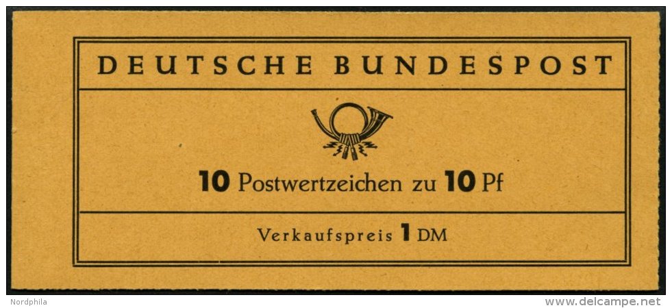 ZUSAMMENDRUCKE MH 6b **, 1960, Markenheftchen Heuss Lumogen, Erstauflage, Mit Roter Bogenlaufnummer, Pracht, Fotoattest - Gebraucht