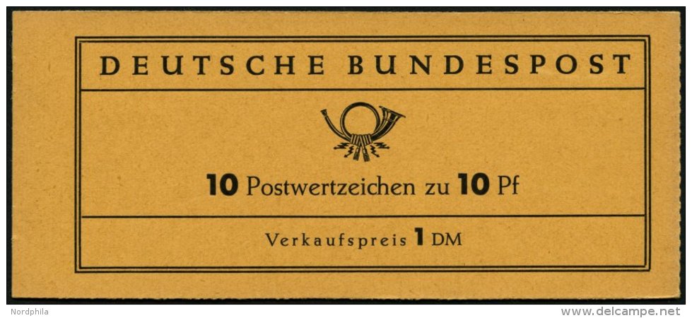 ZUSAMMENDRUCKE MH 6a **, 1960, Markenheftchen Heuss Lumogen, Erstauflage, Schwach Fluoreszierend, Pracht, Gepr. D. Schle - Used Stamps