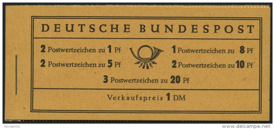 MARKENHEFTCHEN MH 4YII **, 1960, Markenheftchen Heuss Lieg. Wz., Type II, Pracht, Mi. 90.- - Sonstige & Ohne Zuordnung