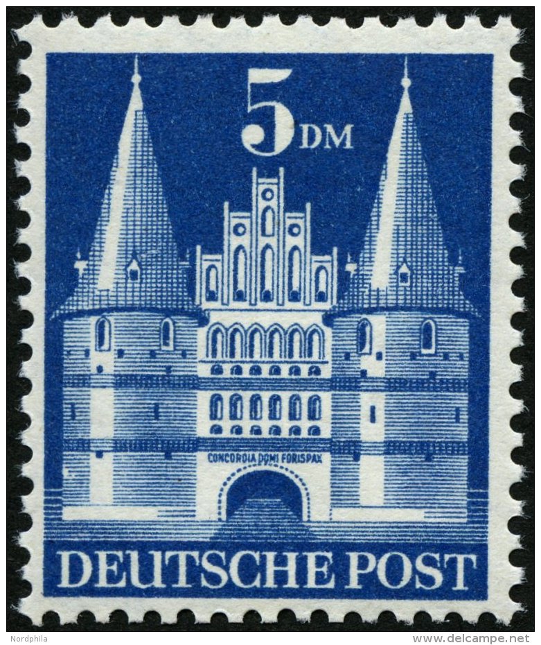 AMERIK. U. BRITISCHE ZONE 100II **, 1948, 5 DM Hohe Treppe, Pracht, Mi. 220.- - Autres & Non Classés