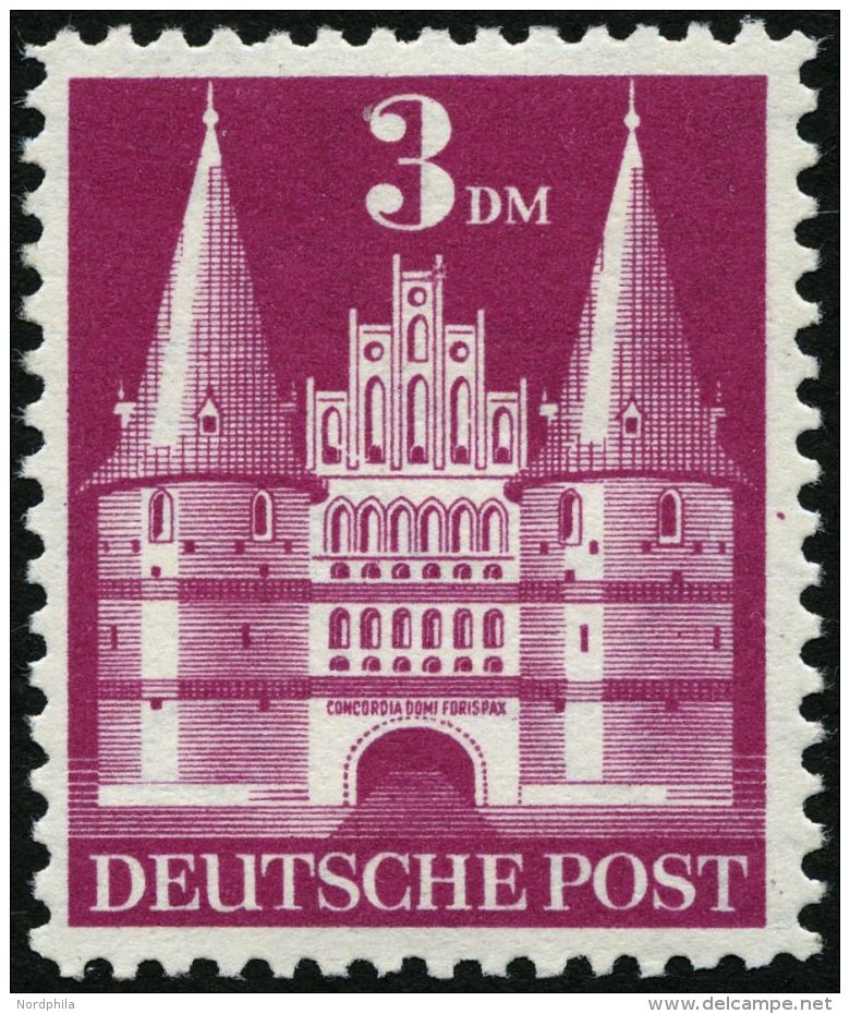 AMERIK. U. BRITISCHE ZONE 99II **, 1948, 3 DM Hohe Treppe, Winzige Gummifehler Sonst Pracht, Mi. 200.- - Autres & Non Classés