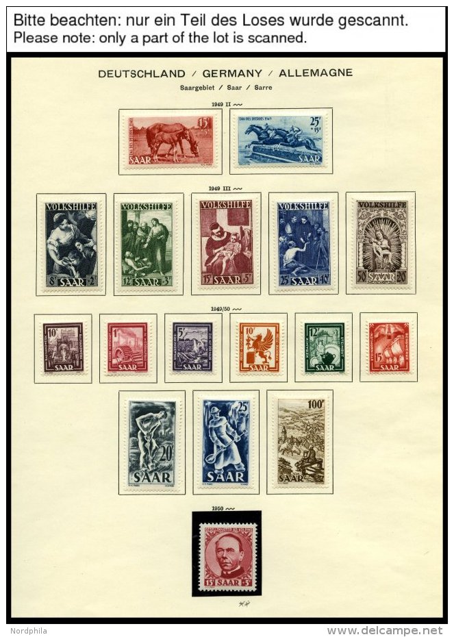 SAMMLUNGEN, LOTS *, 1947-59, Bis Auf Urdruck, Blocks Und Dienstmarken Komplette Sammlung Mit Falzresten Auf Schaubek Fal - Other & Unclassified