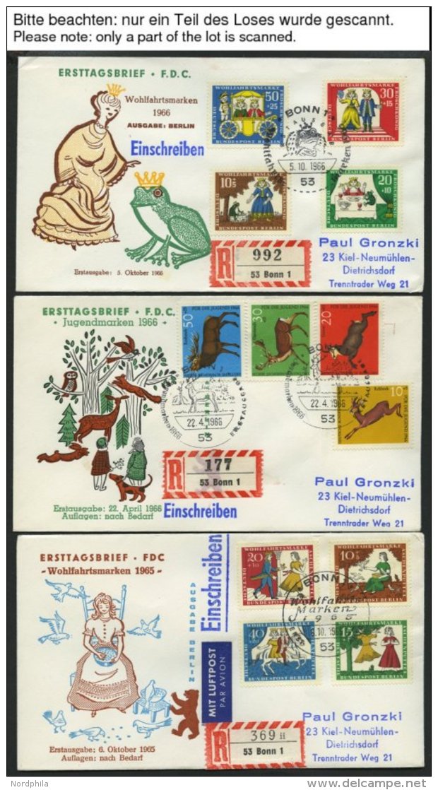 LOTS 1965-73, Wofa Und Jugend, 15 Verschiedene FDC Mit Bonner Sonderstempel, Pracht, Mi. 87.- - Used Stamps