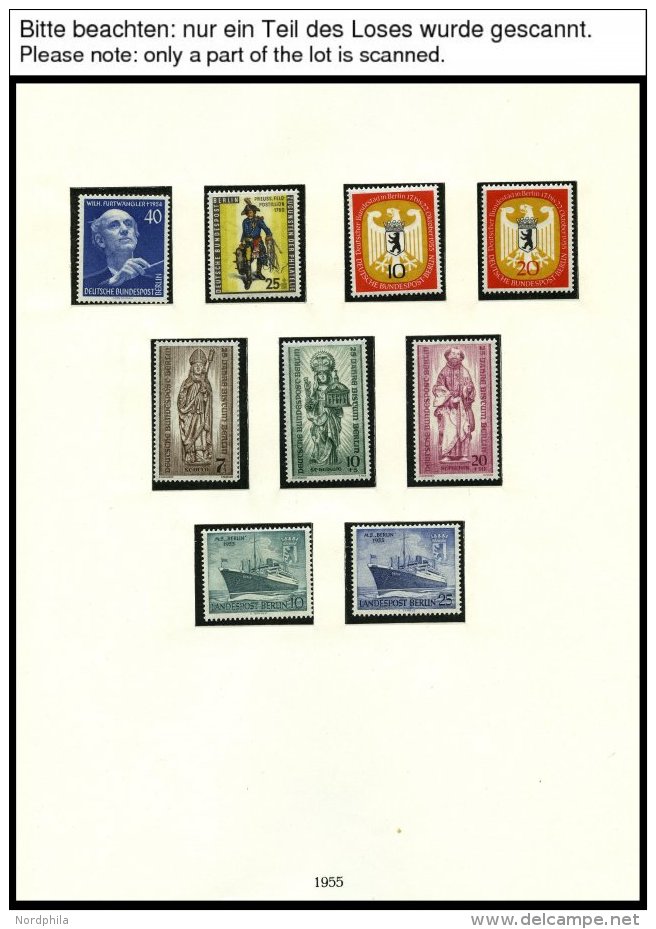 SAMMLUNGEN **, Komplette Postfrische Sammlung Berlin Von 1955-81 In 2 Lindner Falzlosalben, Fast Nur Prachterhaltung - Sammlungen