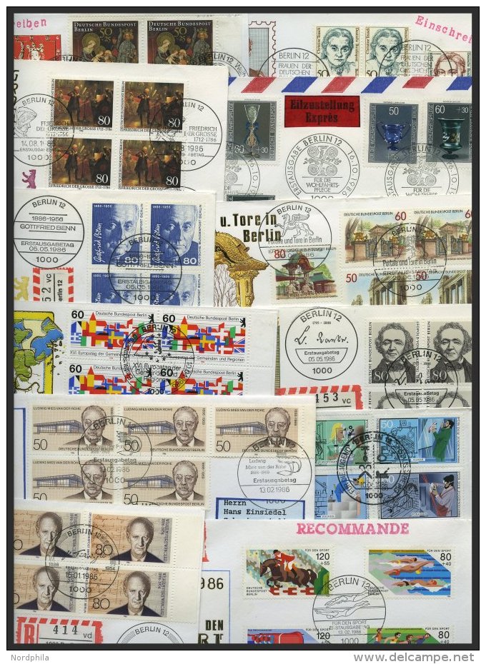 JAHRG&Auml;NGE 750-797 BRIEF, 1986/7, 2 Komplette Jahrg&auml;nge Auf FDC`s, Pracht - Sonstige & Ohne Zuordnung