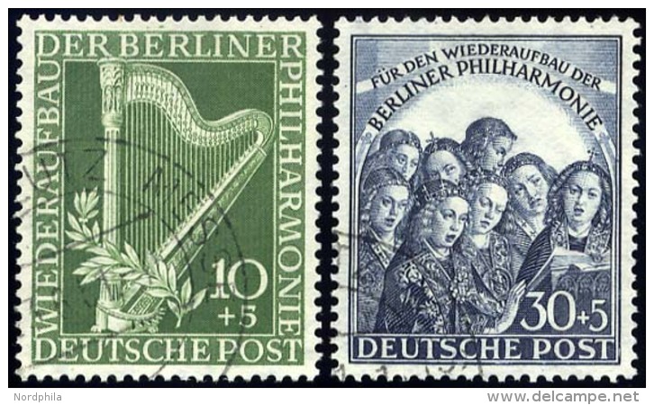 BERLIN 72/3 O, 1950, Philharmonie, Pracht, Mi. 130.- - Used Stamps