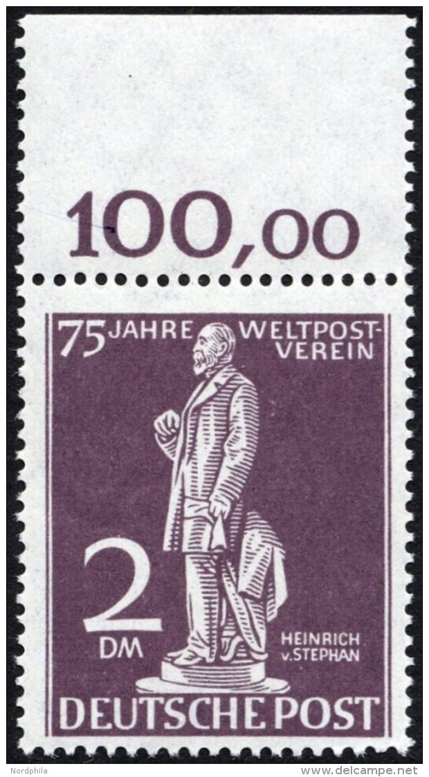 BERLIN 41 **, 1949, 2 DM Stephan, Oberrandst&uuml;ck, Pracht, Mi. (150.-) - Gebraucht