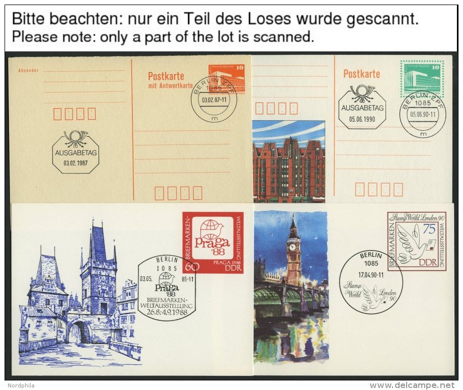 GANZSACHEN P BRIEF, 1986-90, 18 Verschiedene Ganzsachenkarten Mit Sonderstempeln, Mi. 100.- - Sonstige & Ohne Zuordnung