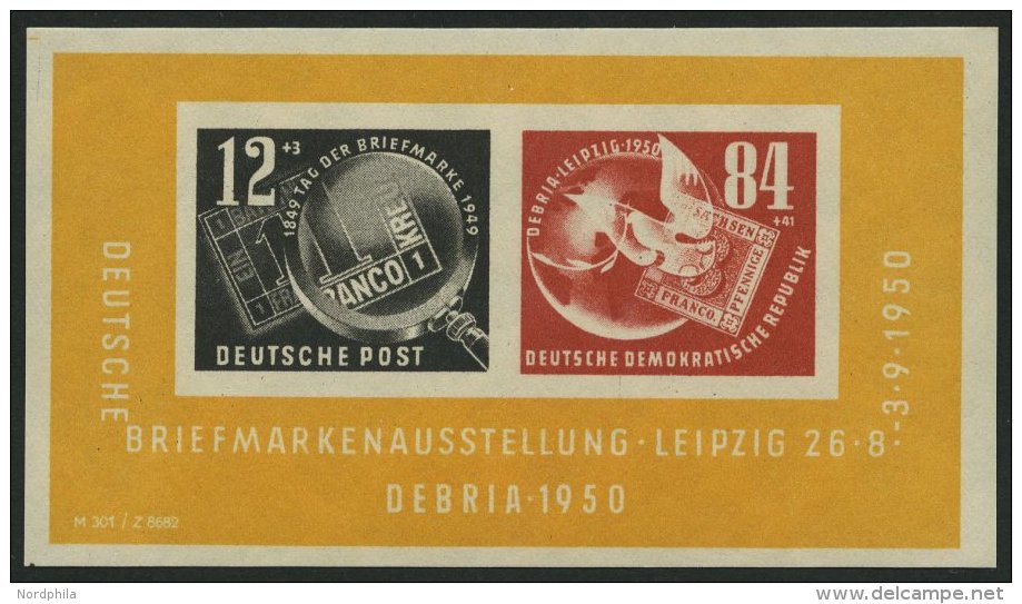 DDR Bl. 7 **, 1950, Block Debria, Pracht, Mi. 150.- - Used Stamps