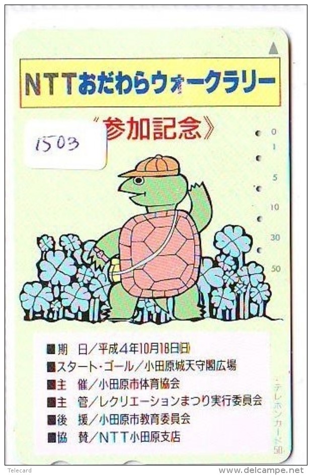 Télécarte Japon * TORTUE  (1503)  PHONECARD JAPAN * 110-134205 * TURTLE *  TELEFONKARTE * SCHILDKRÖTE - Tartarughe