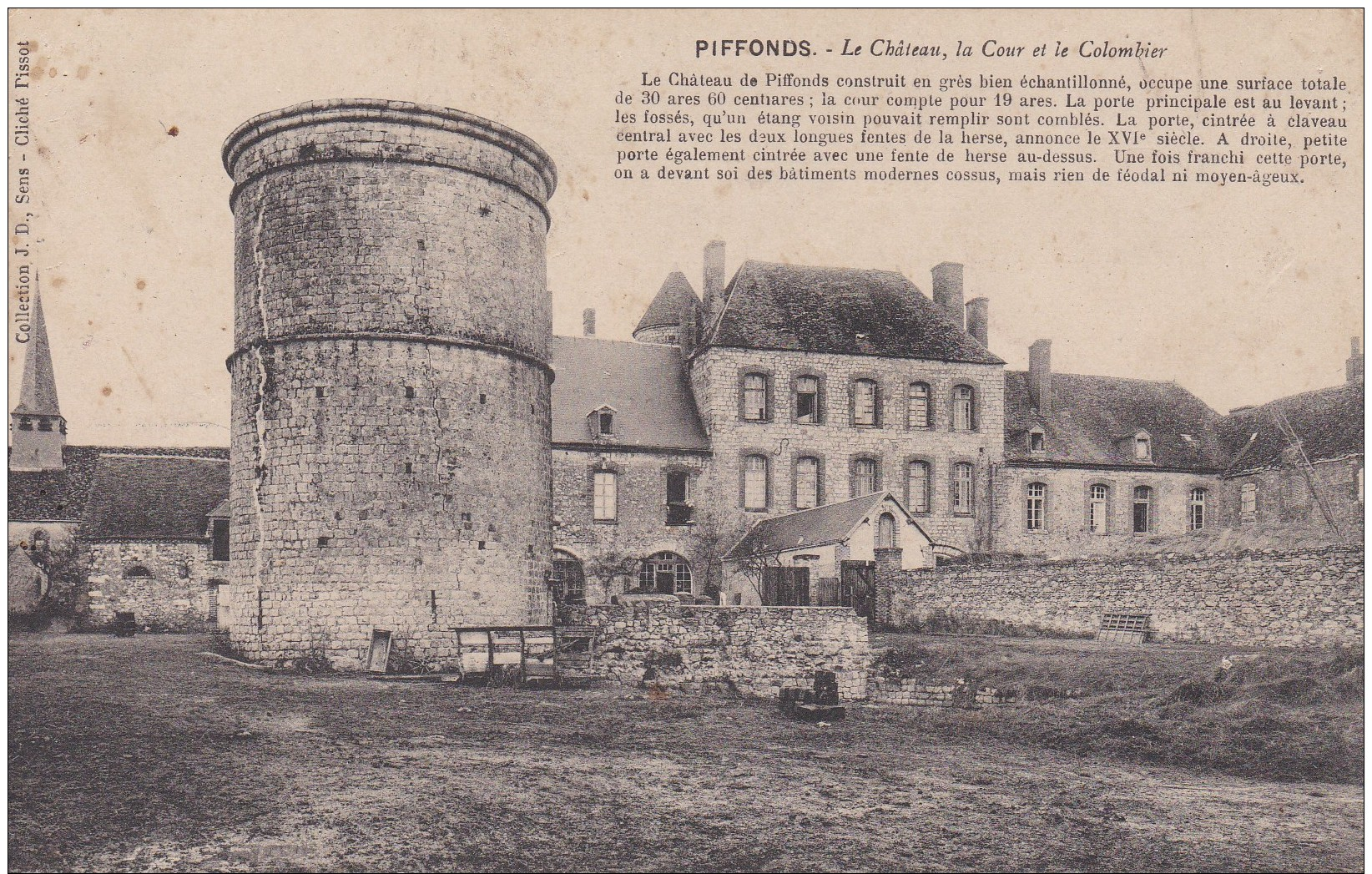 C4 - 89 - Piffonds - Yonne - Le Château, La Cour Et Le Colombier - Autres & Non Classés