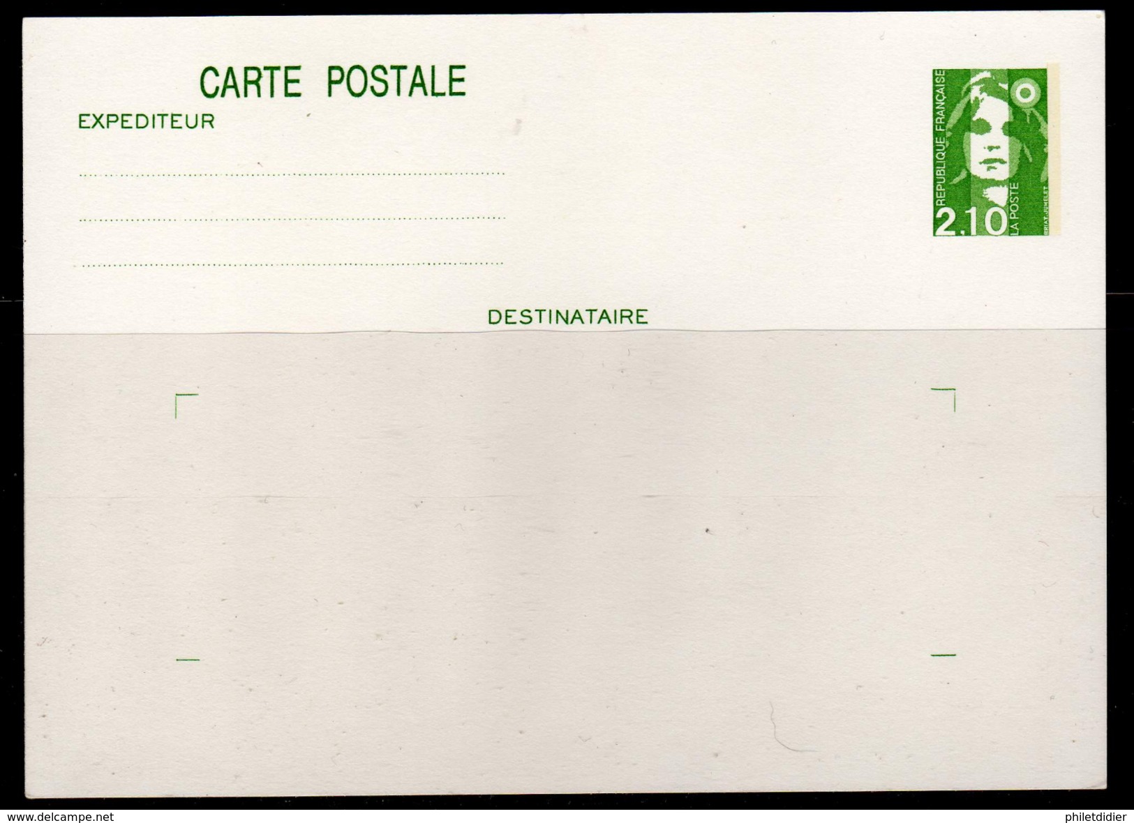 YT 2622 - CP1 2.10 Frs MARIANNE DU BICENTENAIRE - Cartes Postales Types Et TSC (avant 1995)