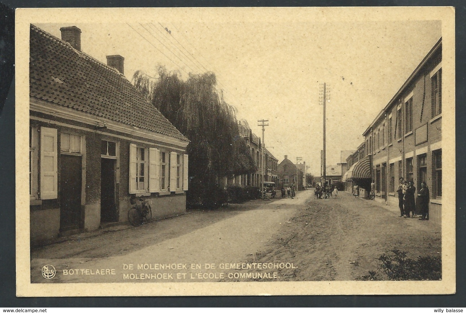 +++ CPA - BOTTELARE - BOTTELAERE - Molenhoek Et Ecole Communale - Molenhoek En De Gemeenteschool    // - Merelbeke