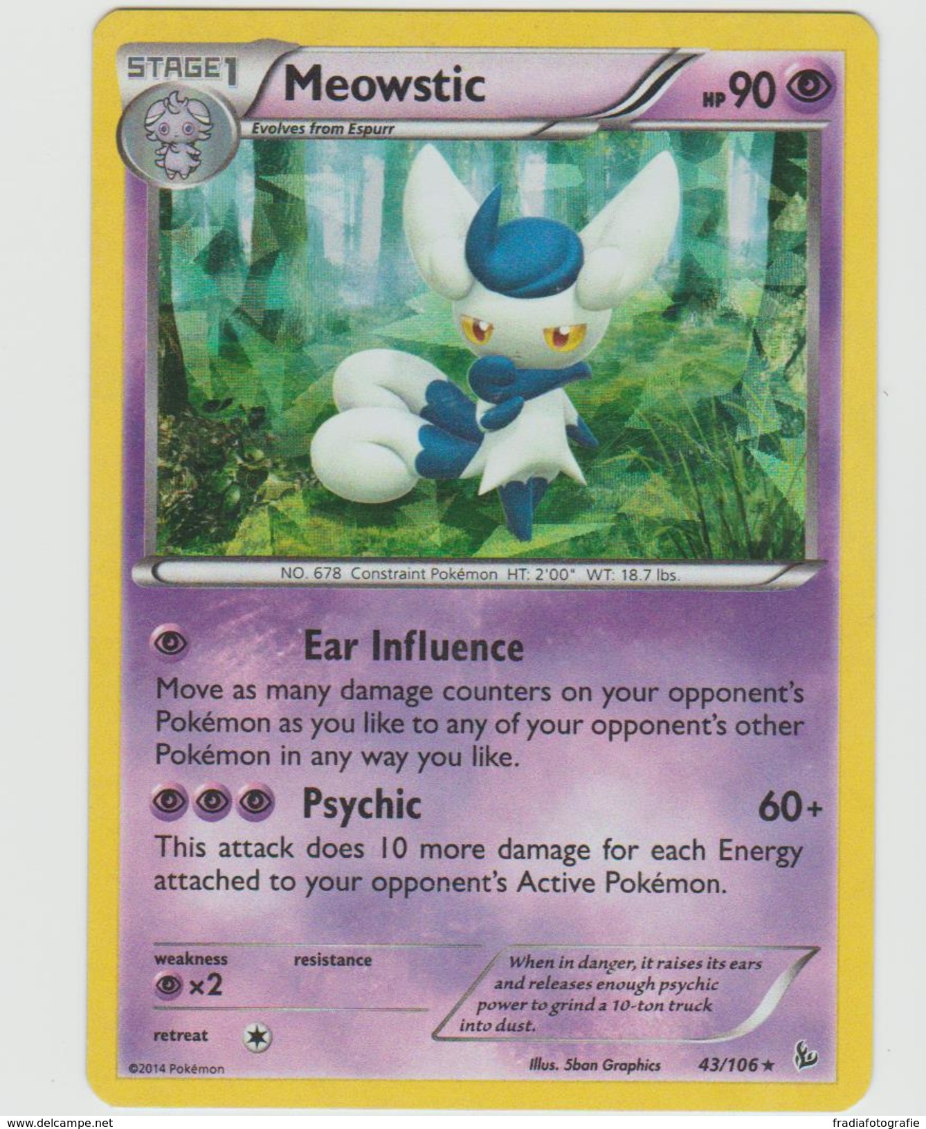 Pokemon Trading Card (  Meowstic HOLO ) - Other & Unclassified