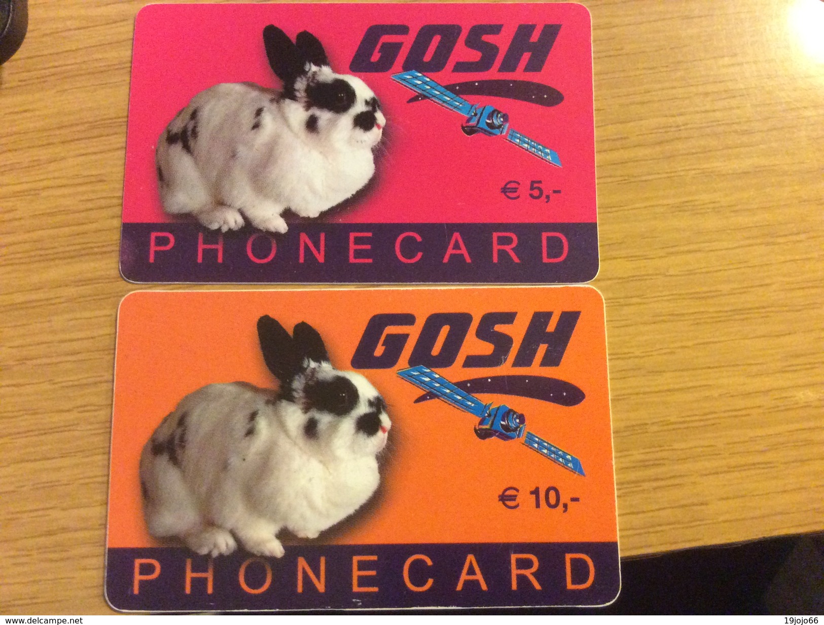 Gosh  -  5 + 10 &euro;  Rabbit Animal    - Little Printed   -   Used Condition - [2] Prepaid