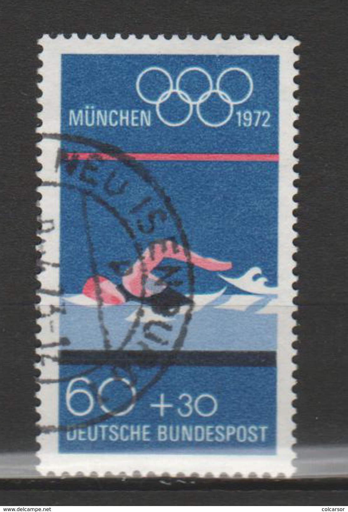 ALLEMAGNE  FÉDÉRALE ,N°573 " J.O,MUNICH  ;NATATION LE CRAWL" - Gebraucht