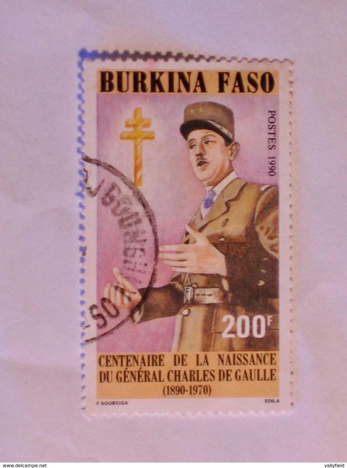 BURKINA FASO  1990  LOT# 3  GÉNÉRAL DE GAULLE - Burkina Faso (1984-...)