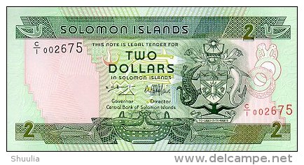 Solomon Islands 2 Dollars 1997 Pick 18 UNC - Salomons