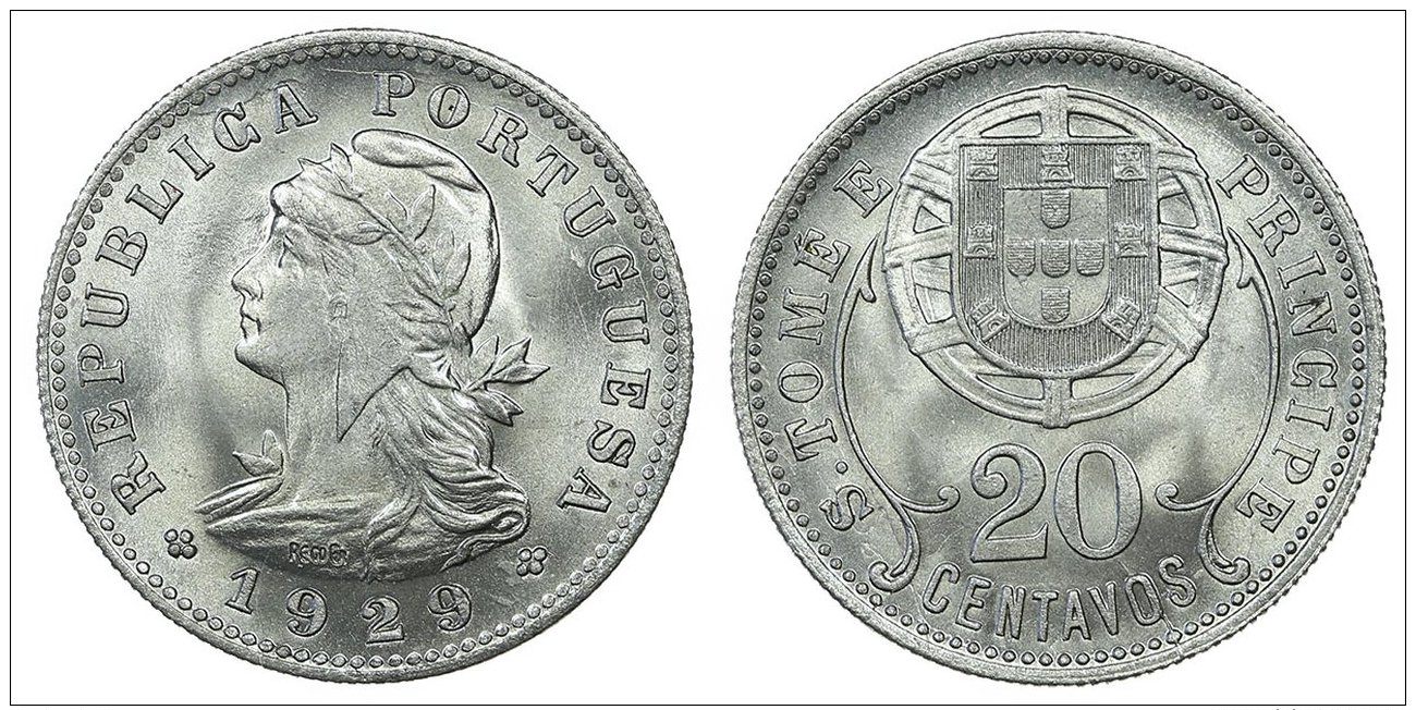 Saint Thomas And Prince - 20 Centavos 1929 - Sao Tome Et Principe