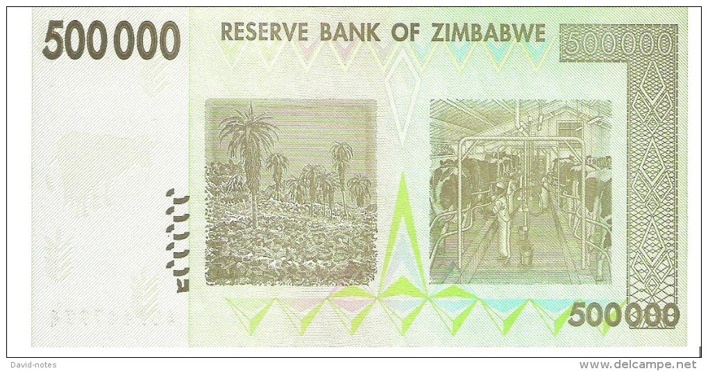 Zimbabwe - Pick 76 - 500.000 Dollars 2008 - Unc - Zimbabwe
