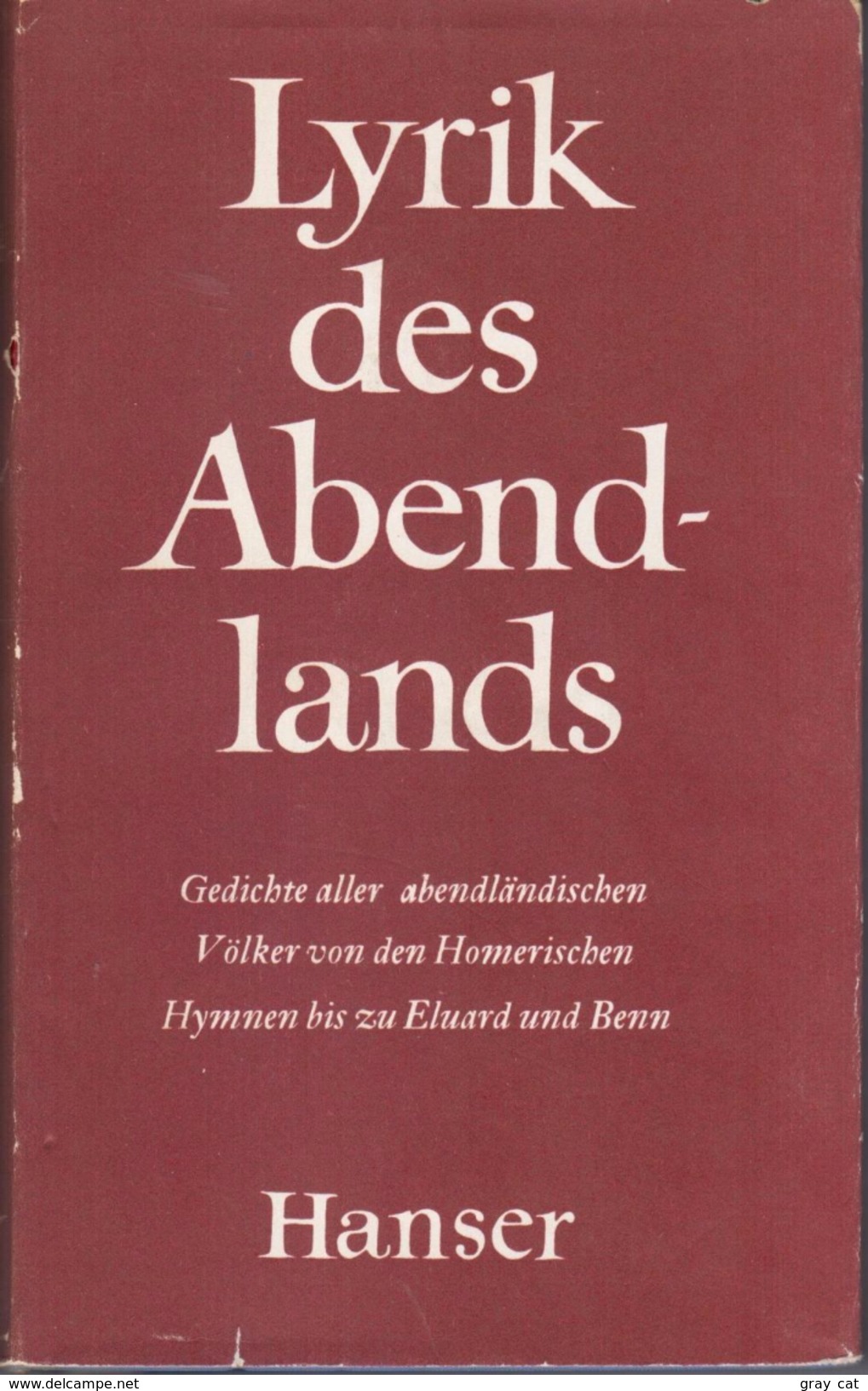 Lyrik Des Abendlands By Britting, Georg - Old Books