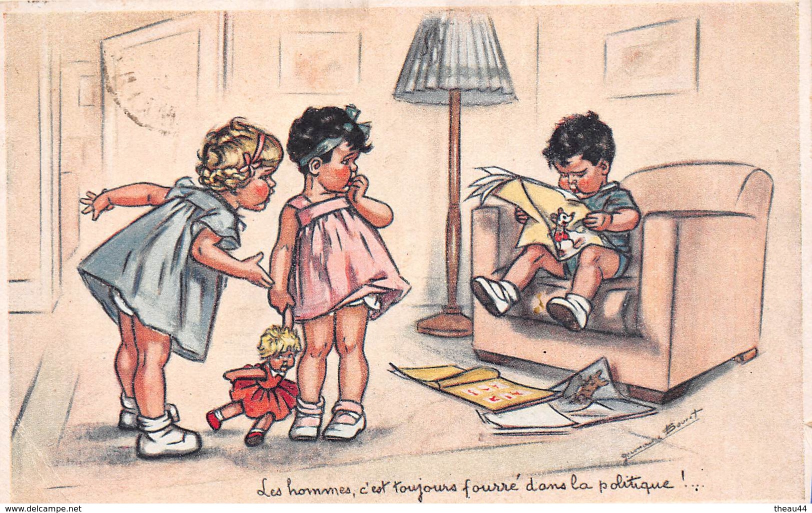 ¤¤  -  Illustrateur " Germaine BOURET "  -  Petit Garçon Et Petites Filles   -  ¤¤ - Bouret, Germaine