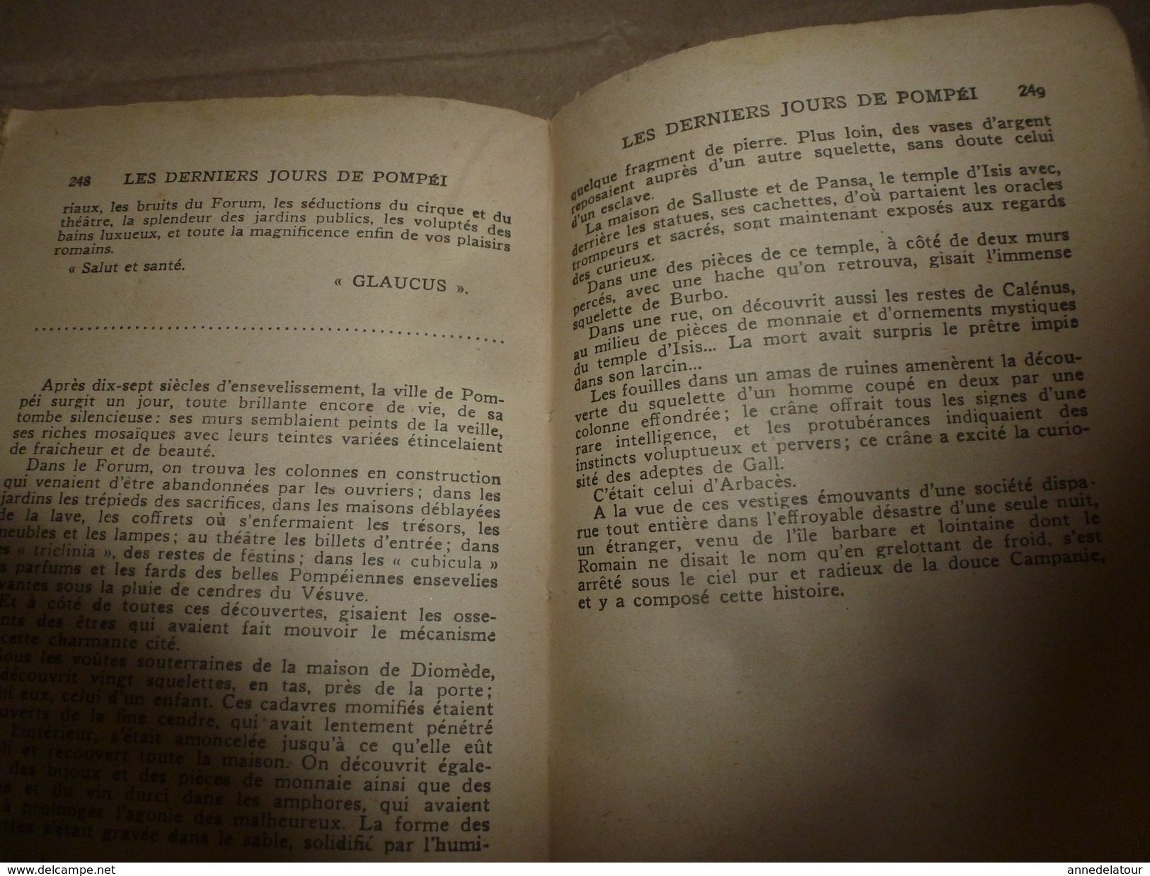 1936   LES DERNIERS JOURS DE POMPEI - par Lord Lytton