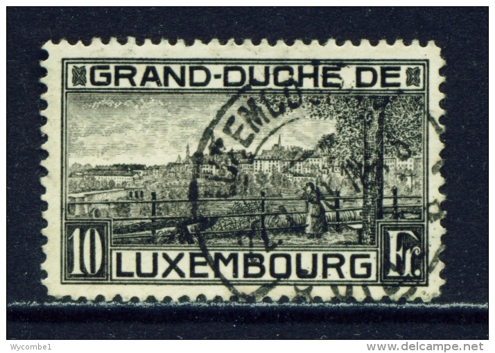 LUXEMBOURG  -  1923  Luxembourg  10f  Used As Scan - Oblitérés