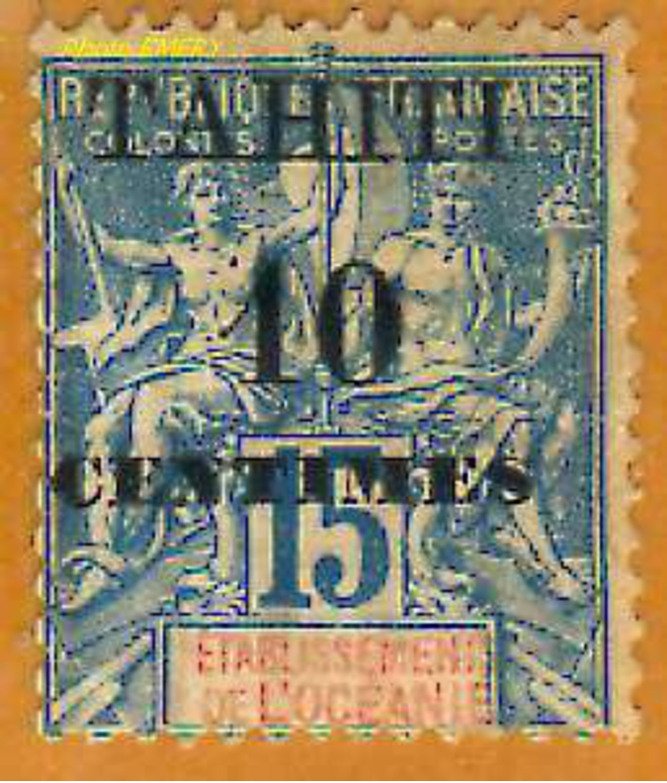 Tahiti 1903 P 33 Type I (avec Une Coupure) Avec Charnière              La Photo Est Celle Du Produit Fourni. - Tahiti