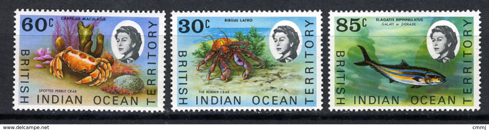 1968 - TERRITORIO BRITANNICO DELL'OCEANO INDIANO - Mi. Nr. 36/38 - NLH - (CW2427.44) - Britisches Territorium Im Indischen Ozean