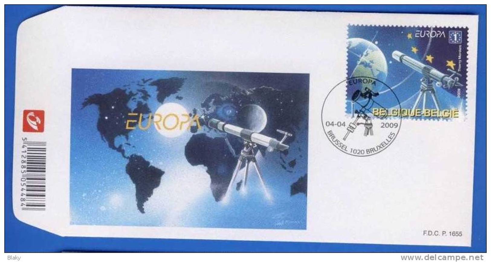 2009 - FDC - EUROPA -400ANS GALILEE-ANNEE DE L ASTRONOMIE -1020- BRUXELLES - Unclassified