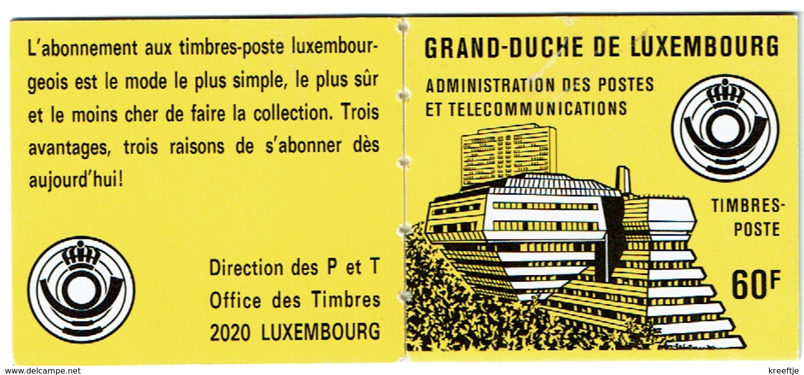 Postfris Postzegelboekje Uit Luxemburg - Carnets