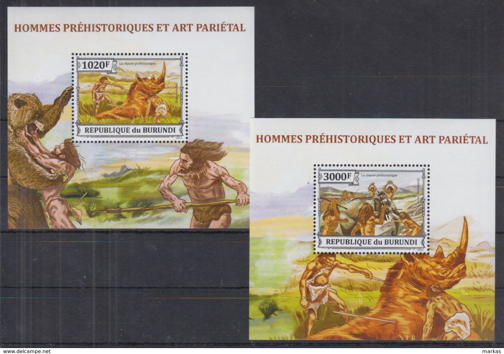 K37 Burundi - MNH - History - Prehistory - Deluxe - 2013 - Prehistorie