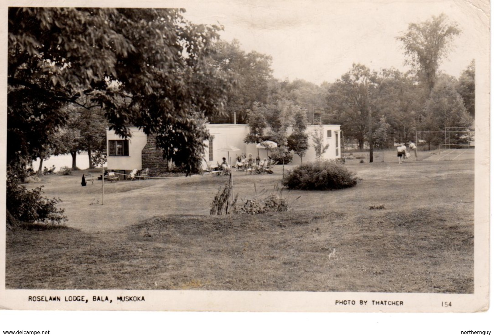 BALA, Ontario, Canada, The Roselawn Lodge, 1953 Thatcher RPPC, Muskoka County - Muskoka