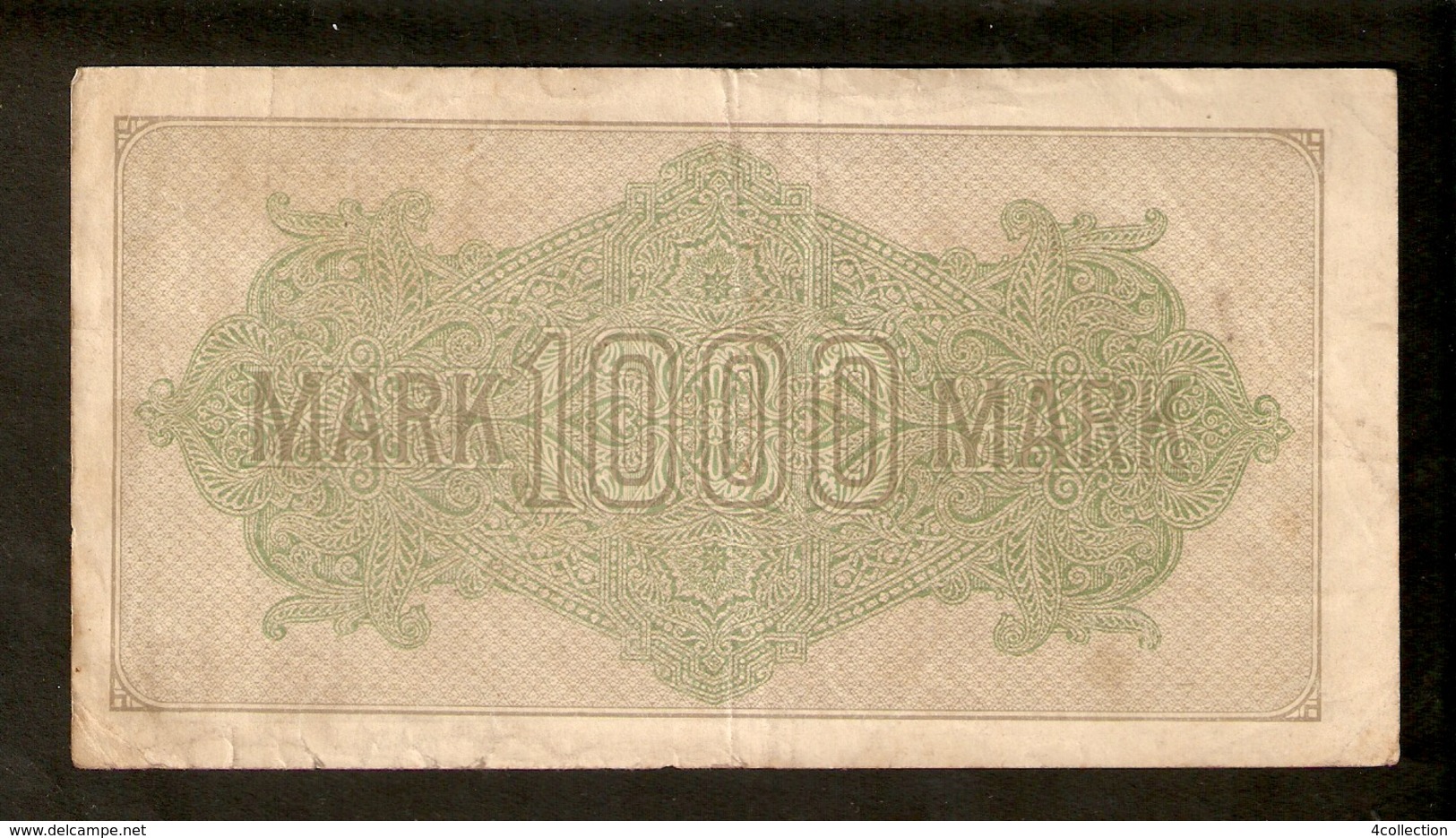 Pa. Germany Weimar Reichsbanknote 1000 Mark 15.9. 1922 - Watermark H - Ser. Oa 492114 Code KH - KM: 76f - 10 Miljoen Mark