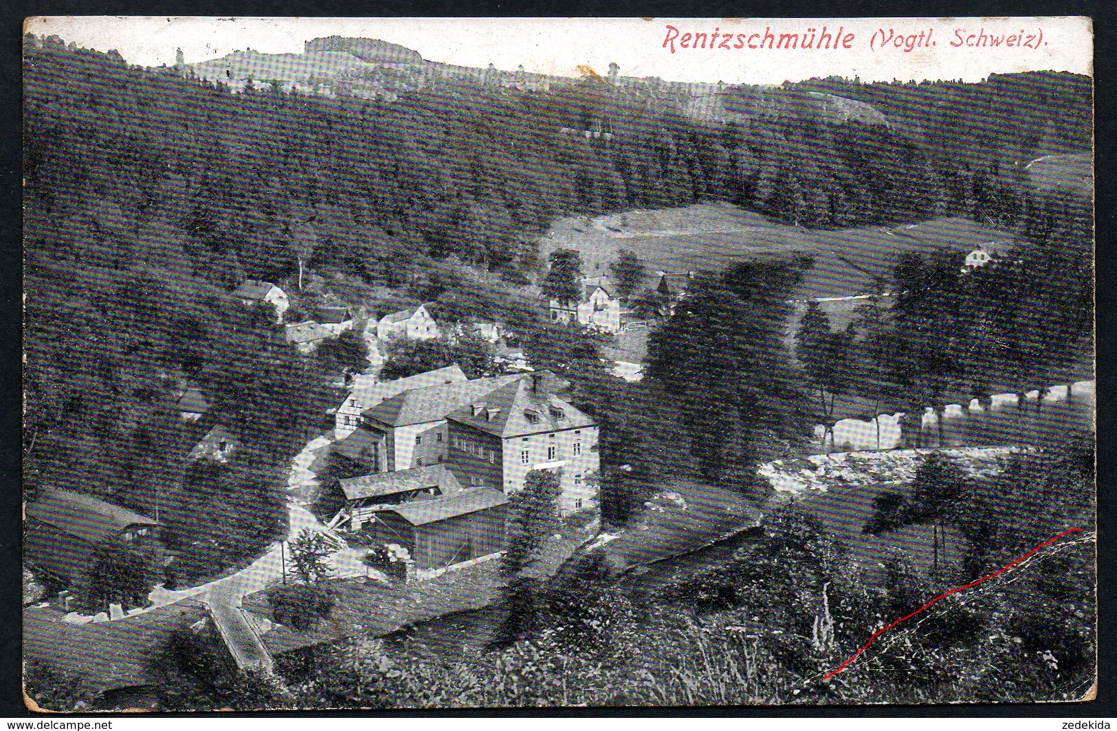A2586 - Alte Ansichtskarte - Rentzschmühle Mühle - Cossengrün - Löffler & Co - Gel 1923 ? - Greiz