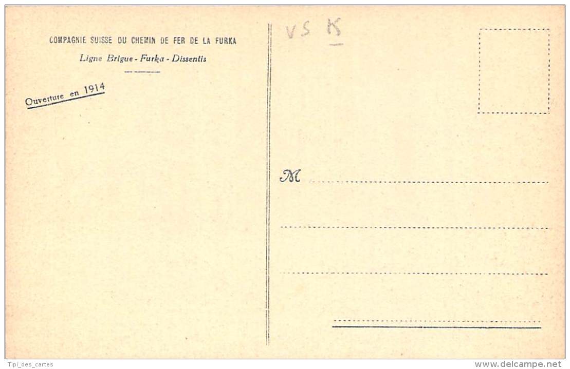 Suisse - Vallée De Conches - A Münster - Compagnie Suisse Du Chemin De Fer De La Furka, Ouverture En 1914 - Altri & Non Classificati