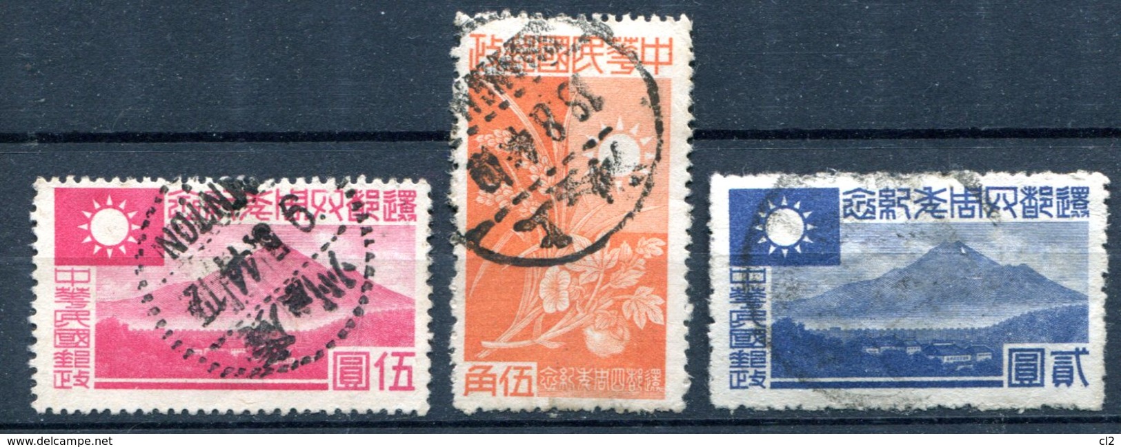 CHINE - SHANGAI & NANKIN - Occupation Japonaise - Scott 9N102 à 104 - 1943-45 Shanghai & Nankin