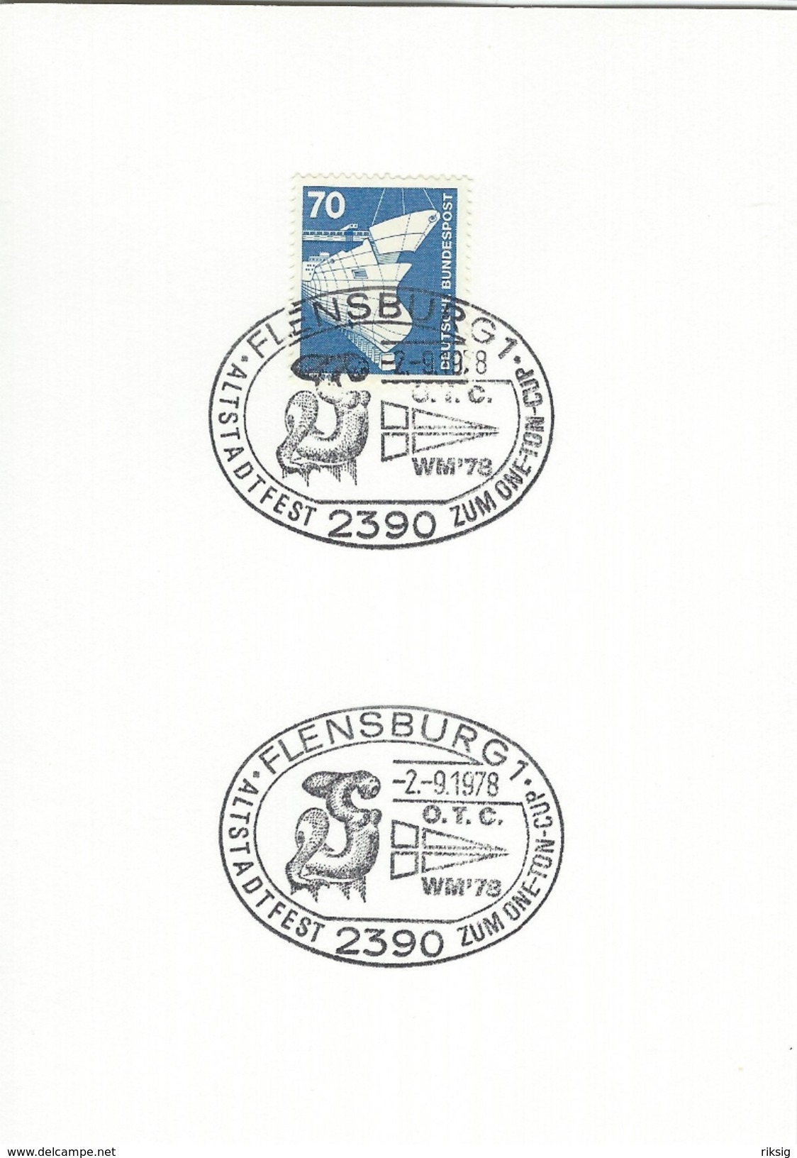 Postmark. Flensburg - Altstadtfest 1978   Germany    # 05932 - Other & Unclassified