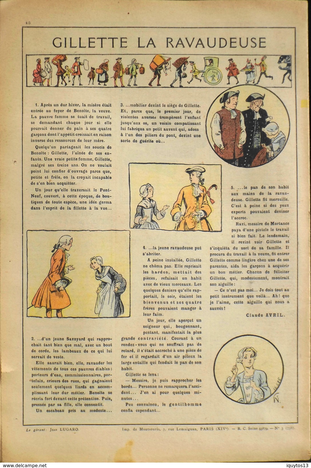 LISETTE - Journal Des Fillettes - N° 3 - Seizième Année - Dimanche 19 Janvier 1936 - En BE - Lisette