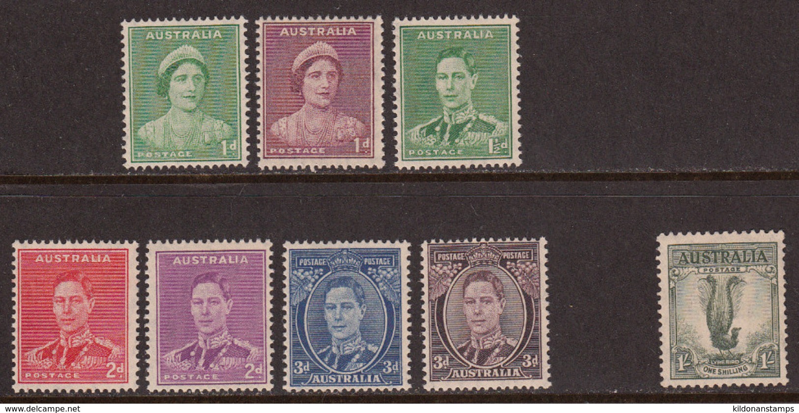 Australia 1937-49 Mint No Hinge/mounted, See Desc,Sc# / SG 180-181,183-187,192 - Mint Stamps