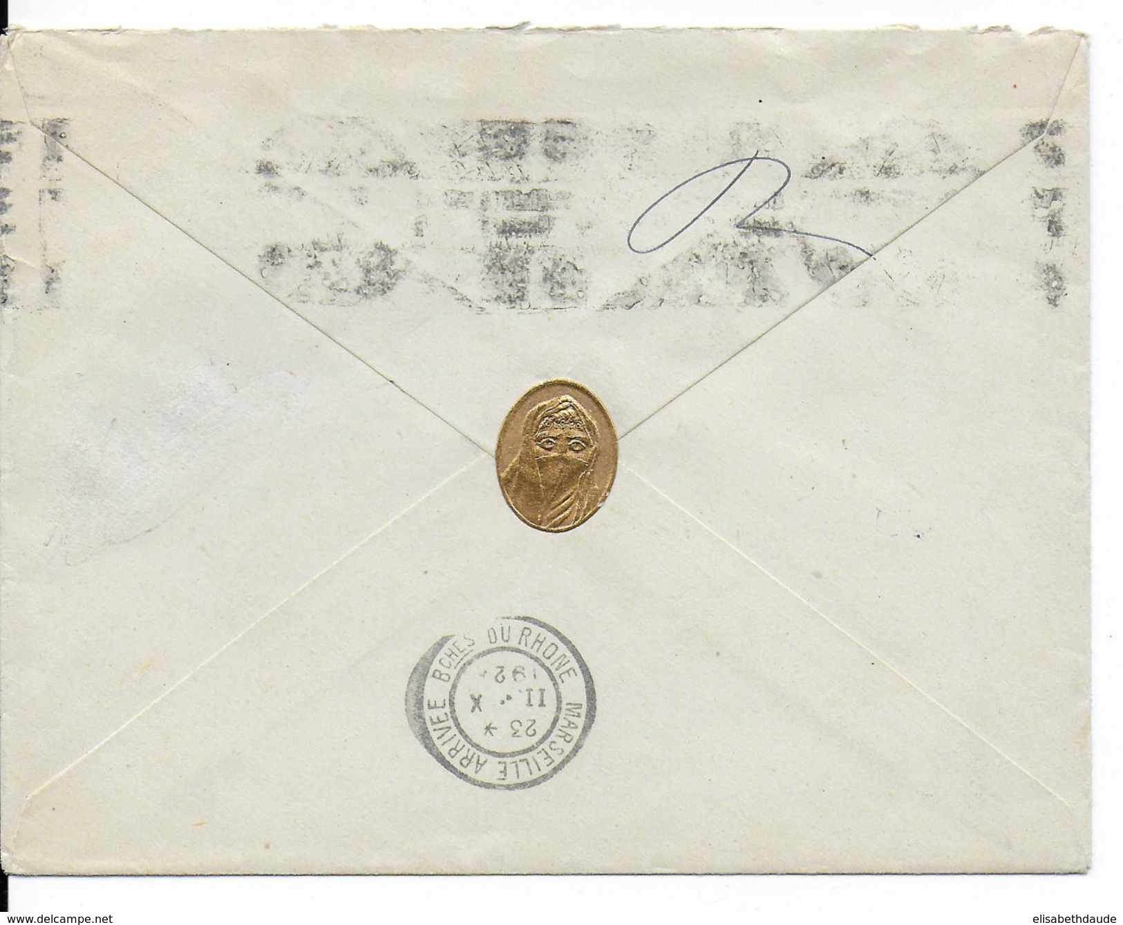 ALGERIE - 1928 - ENVELOPPE Avec MECA De ALGER => ST BARNABE - Covers & Documents