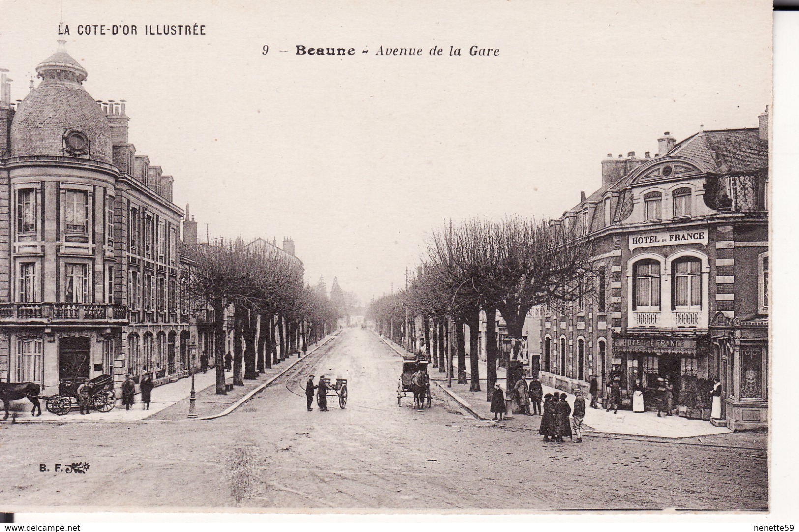 BEAUNE -- Avenue De La Gare Animée +  Hôtel De France - Beaune