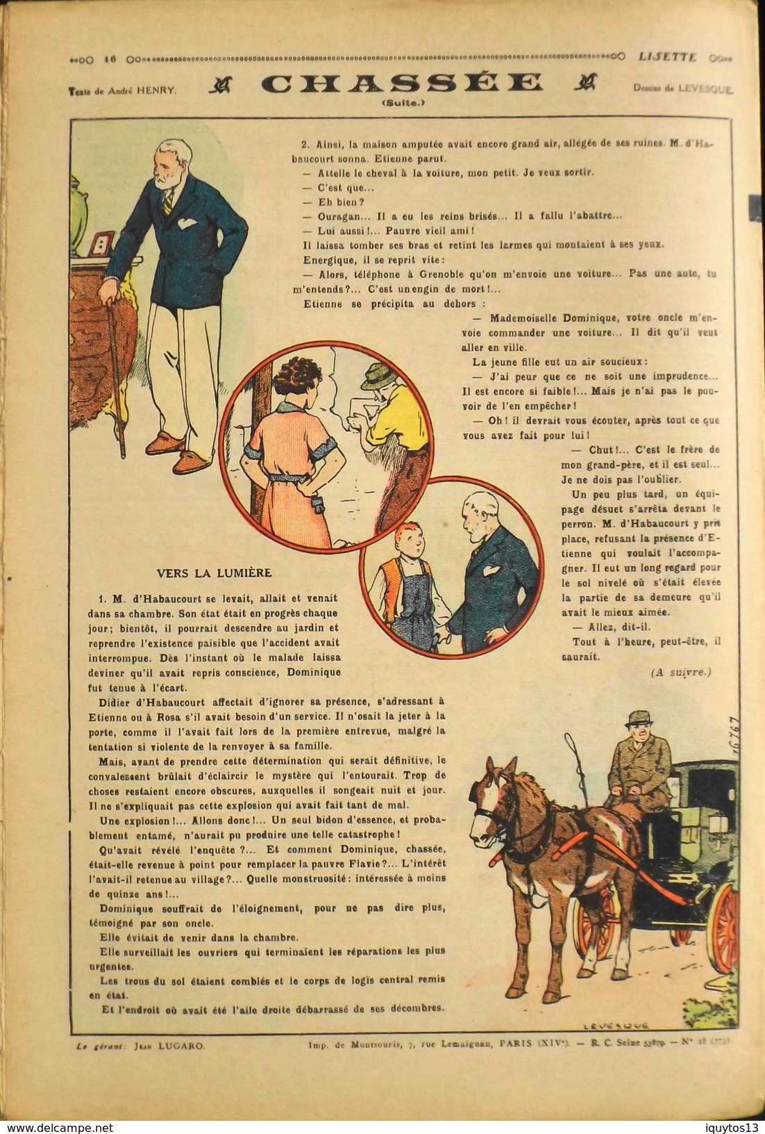 LISETTE - Journal Des Fillettes - N° 18 - Seizième Année - Dimanche 3 Mai 1936 - En BE - Lisette