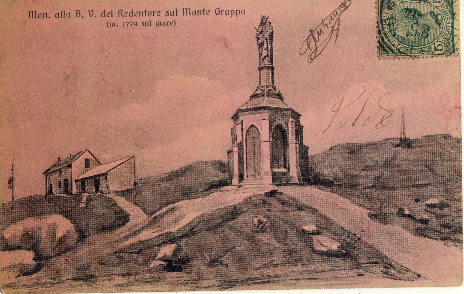 MON. Alla  B. N. Del  REDENTORE  Sul  MONTE  GRAPPA    Carte Illustrée - Autres & Non Classés